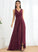 Embellishment SplitFront Length V-neck Silhouette Asymmetrical A-Line Neckline Fabric Ursula V-Neck Floor Length Bridesmaid Dresses