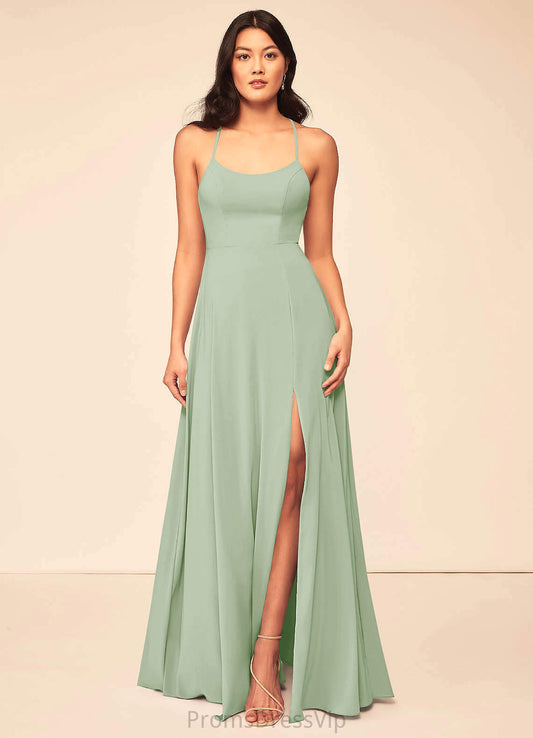 Ashly Sleeveless V-Neck Floor Length Natural Waist A-Line/Princess Bridesmaid Dresses