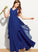 Elyse Junior Bridesmaid Dresses Floor-Length Cascading Ruffles With Chiffon V-neck A-Line