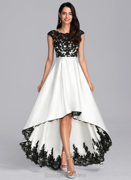 Dress Angelica Scoop Asymmetrical Wedding Satin Neck Wedding Dresses Ball-Gown/Princess