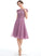 ScoopNeck Straps Length Silhouette Neckline Fabric Knee-Length A-Line Lace Lindsey V-Neck Sheath/Column Bridesmaid Dresses