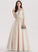 Satin Floor-Length Scoop Prom Dresses Ball-Gown/Princess Neck Mikaela