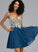 Short/Mini Kay V-neck Prom Dresses With Chiffon A-Line Beading