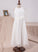 Neck Scoop Chiffon Junior Bridesmaid Dresses Ankle-Length Ashtyn A-Line With Flower(s)