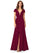 Ivy Spaghetti Staps Half Sleeves A-Line/Princess Natural Waist Floor Length Bridesmaid Dresses