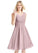 Haven Sleeveless Floor Length Straps Natural Waist A-Line/Princess Bridesmaid Dresses