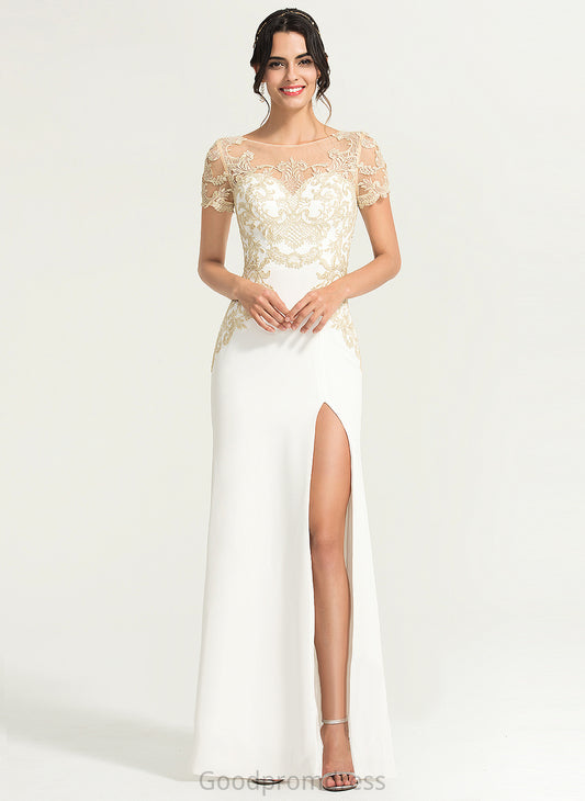 Lace Wedding Wedding Dresses Dress Floor-Length Sheath/Column Stretch Tania Scoop Crepe