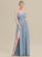 SplitFront Ruffle A-Line Sweetheart Neckline Silhouette Fabric Embellishment Floor-Length Length Nancy Natural Waist Bridesmaid Dresses