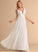 Hope Chiffon Dress Floor-Length Front Wedding With Split V-neck A-Line Wedding Dresses
