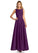 Anya Natural Waist Floor Length Sleeveless V-Neck A-Line/Princess Bridesmaid Dresses