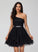 A-Line Dress Maud With Homecoming Beading Short/Mini Homecoming Dresses One-Shoulder Sequins Tulle