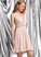 Short/Mini Valerie Jersey A-Line V-neck Prom Dresses
