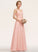 V-neck Length Lace Fabric Floor-Length Silhouette A-Line Straps Neckline Hailee Natural Waist Floor Length Bridesmaid Dresses