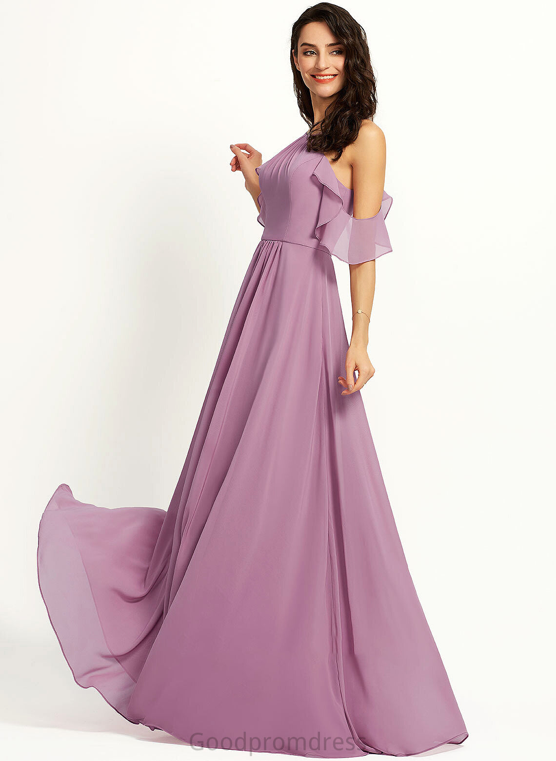 ScoopNeck Silhouette A-Line Pockets Floor-Length Length Fabric Embellishment Neckline Vicky Sweetheart Natural Waist Bridesmaid Dresses