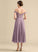 Homecoming Beading Lace With Dress Ellen Homecoming Dresses Tea-Length Chiffon Off-the-Shoulder A-Line