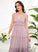 V-neck Length Silhouette Tea-Length Neckline Fabric Polyester Straps A-Line Lindsay Sleeveless A-Line/Princess Bridesmaid Dresses