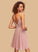 With Chiffon Lace Short/Mini Homecoming Dakota Dress V-neck A-Line Homecoming Dresses