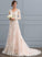 Wedding Dress Train Court Trumpet/Mermaid Marcia Tulle Wedding Dresses Lace V-neck