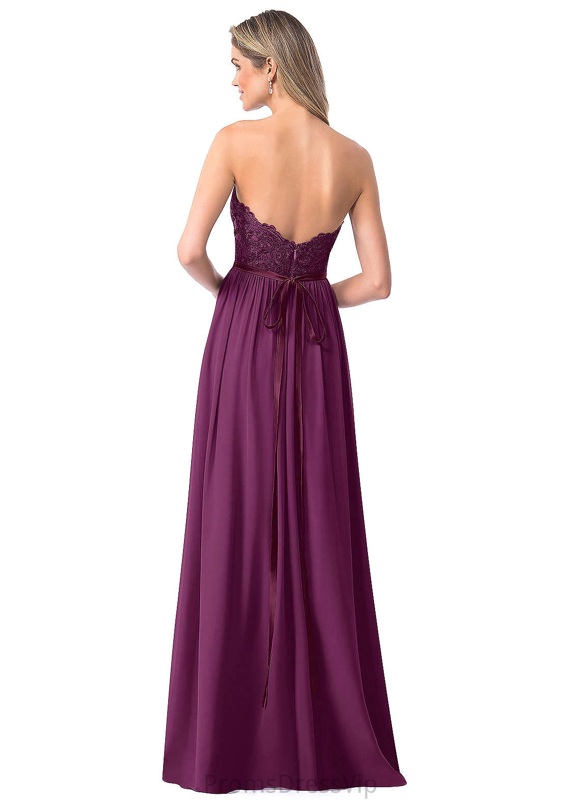 Makaila Natural Waist Sleeveless Spaghetti Staps A-Line/Princess Floor Length Bridesmaid Dresses
