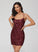 Scoop Sheath/Column Sequins With Neck Sequined Melissa Homecoming Dresses Dress Short/Mini Homecoming