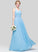Floor-Length Neckline Length Bow(s) A-Line Fabric V-neck Ruffle Embellishment Silhouette Emily Floor Length Bridesmaid Dresses