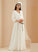 With Front Wedding Dresses Lace Dress Wedding A-Line Callie Split V-neck Floor-Length