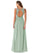Ursula Natural Waist Scoop Sleeveless Knee Length A-Line/Princess Bridesmaid Dresses