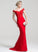 With Lace Sequins Chiffon Train Off-the-Shoulder Sweep Beading Trumpet/Mermaid Allisson Prom Dresses
