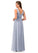 Princess Floor Length Natural Waist Spaghetti Staps A-Line/Princess Sleeveless Bridesmaid Dresses