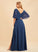 Neckline SplitFront Silhouette Embellishment Fabric V-neck Length Floor-Length A-Line Jeanie A-Line/Princess Spaghetti Staps Bridesmaid Dresses