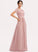 Lace Fabric Floor-Length Length Embellishment Silhouette Straps A-Line Chelsea Sleeveless Spaghetti Staps Natural Waist Bridesmaid Dresses