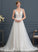 Ball-Gown/Princess Train Dress Court Winifred V-neck Wedding Dresses Tulle With Beading Wedding Sequins
