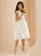 V-neck Sequins Wedding Dresses Wedding Dress Knee-Length Elva Lace With A-Line