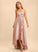 Fabric Asymmetrical Neckline V-neck Silhouette Embellishment A-Line Ruffle Length Ashley Floor Length Natural Waist Bridesmaid Dresses