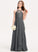 Neck Lace A-Line Junior Bridesmaid Dresses With Chiffon Eleanor Cascading Ruffles Floor-Length Scoop