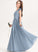 A-Line With Chiffon Flower(s) Helen One-Shoulder Junior Bridesmaid Dresses Floor-Length Ruffle
