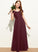 Lisa Junior Bridesmaid Dresses A-Line Off-the-Shoulder With Floor-Length Chiffon Ruffle