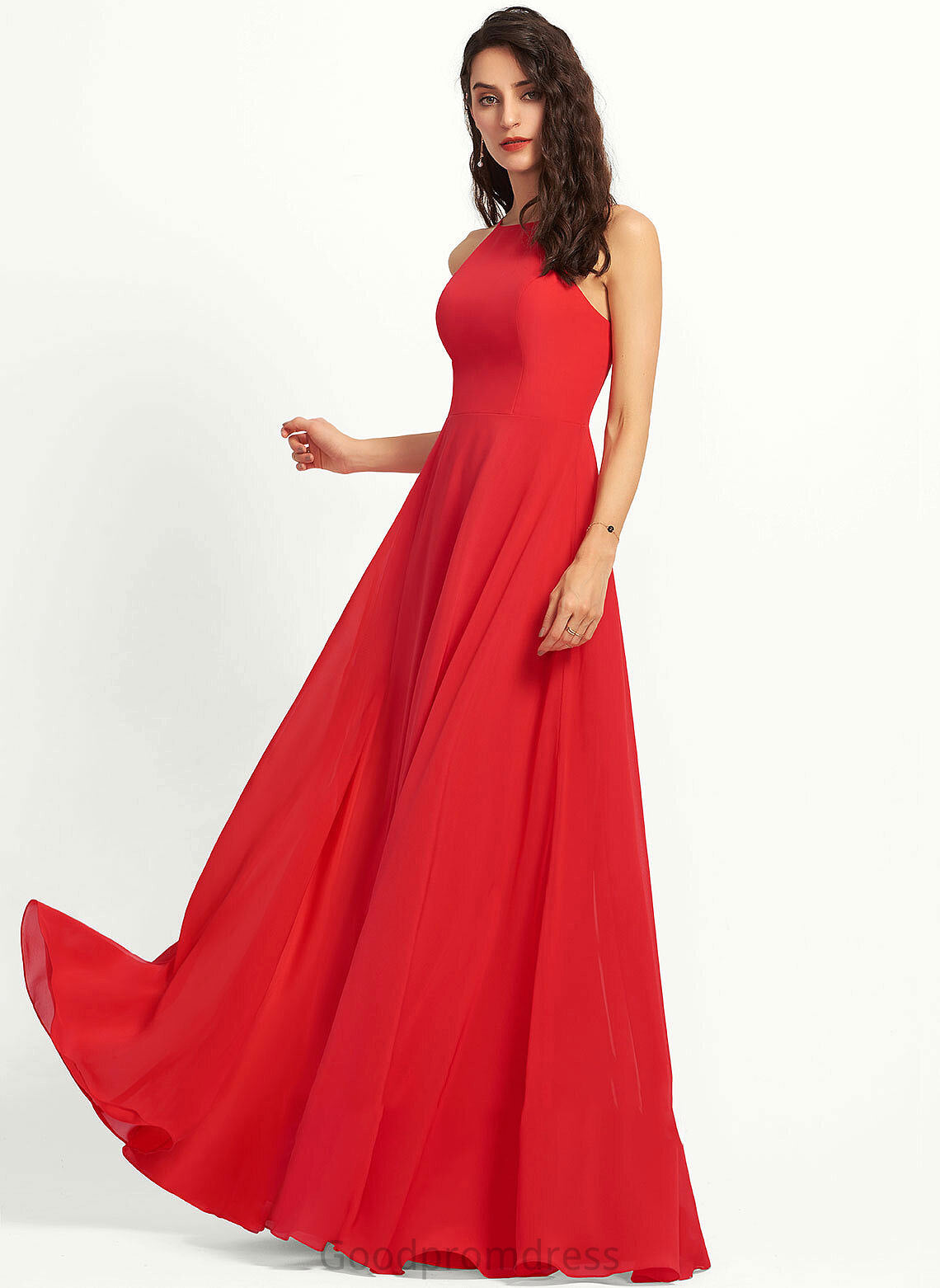 Fabric Length Silhouette Floor-Length A-Line Straps ScoopNeck Neckline Leilani One Shoulder Floor Length Sleeveless Bridesmaid Dresses