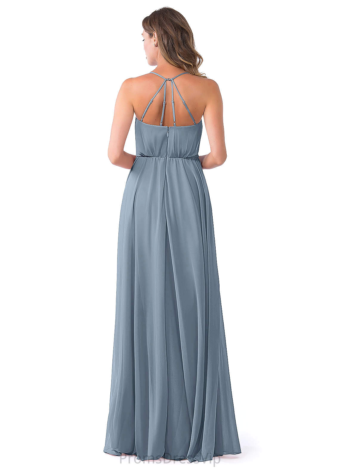 Avah Natural Waist A-Line/Princess V-Neck Floor Length Sleeveless Bridesmaid Dresses