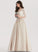 Satin Floor-Length Scoop Prom Dresses Ball-Gown/Princess Neck Mikaela