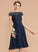 Izabella Lace Scoop Neck A-Line Homecoming With Homecoming Dresses Knee-Length Dress Chiffon Bow(s)