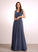 Neckline Embellishment A-Line Length Floor-Length V-neck Fabric Ruffle Silhouette Laurel Natural Waist Floor Length Bridesmaid Dresses