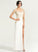 Gertie Sheath/Column Wedding Front Crepe Split Scoop Dress Wedding Dresses Stretch With Neck Floor-Length