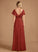 Embellishment HighNeck Floor-Length SplitFront Ruffle Neckline Silhouette Fabric Length A-Line Erica Sleeveless Bridesmaid Dresses