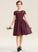 Lace Junior Bridesmaid Dresses Scoop With A-Line Ryleigh Bow(s) Knee-Length Neck Chiffon