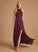 Neckline SplitFront Embellishment Fabric Length Silhouette A-Line Floor-Length HighNeck Gabriela Sleeveless Trumpet/Mermaid Bridesmaid Dresses