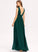 With A-Line Split Front Floor-Length V-neck Chiffon Josie Prom Dresses