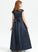 Lace Floor-Length A-Line Mira Junior Bridesmaid Dresses Bow(s) With Sequins Scoop Neck Beading Satin