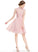 Lace Homecoming Dresses A-Line Chiffon Beading Dress Neck Homecoming Alma Knee-Length With High