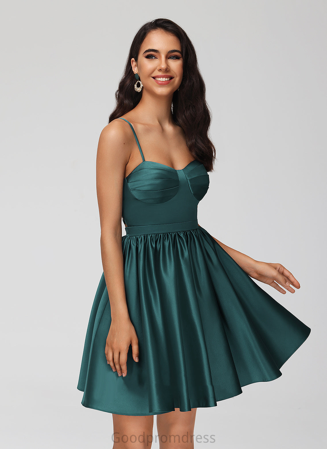 Homecoming Dresses With Short/Mini Sweetheart Satin Pockets Homecoming Dress A-Line Haylie